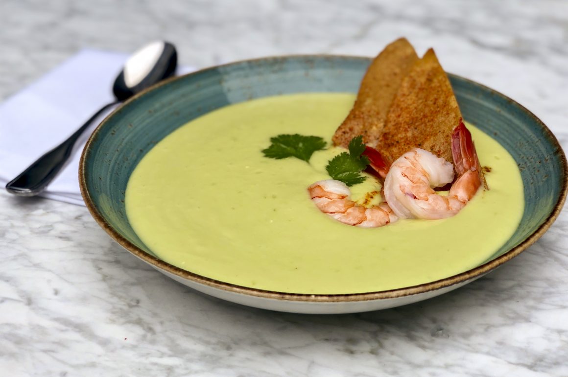 Chilled Spicy Avocado and Cucumber Soup