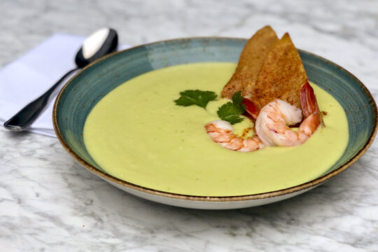 Chilled Spicy Avocado and Cucumber Soup