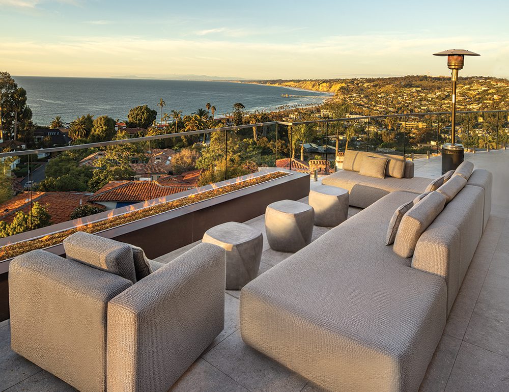 Outdoor terrace overlooking La Jolla