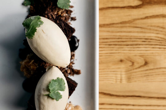 Beautiful plated dessert