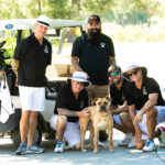 Gary Baker, Andrew Dale, Dustin Potash, Nigel the service dog, Blake Vanderwiel, and Jared Trombetta