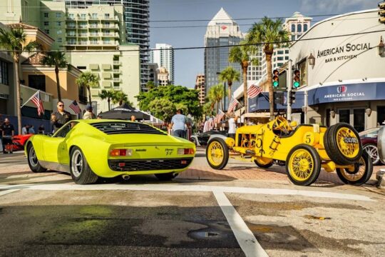 Lamborghini Miura and Classic Race Car