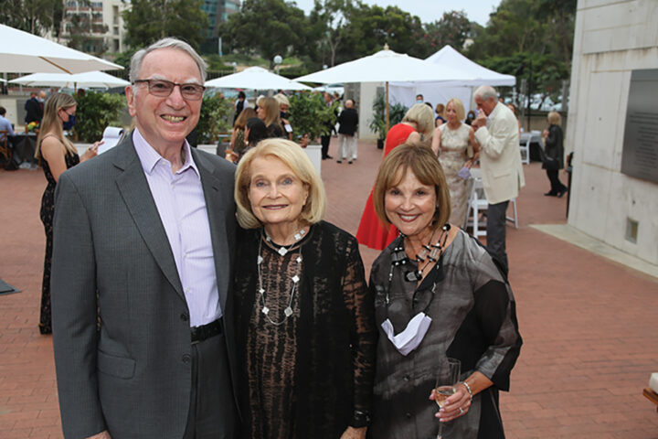 Irwin and Joan Jacobs with Rebecca Newman