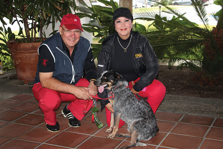 Henny and Sandra Den Uijl with Percy