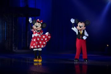 Minnie Mouse and Mickey Mouse on ice