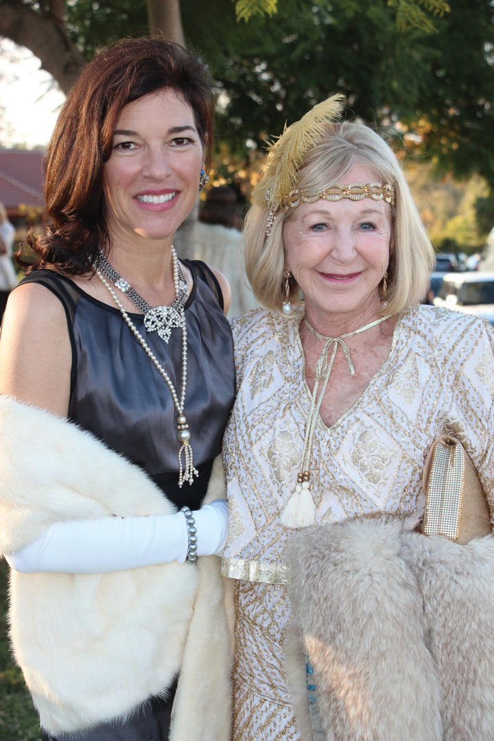 Sculptor Nina de Burgh and Jenny Freeborn, who underwrote the statue, at the unveiling on Lilian Rice Day in Rancho Santa Fe