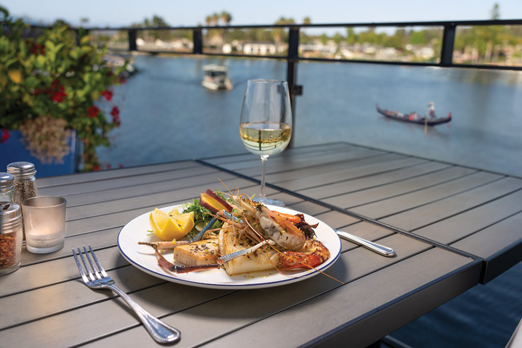 Views from Amalfi Cucina Italiana restaurant over Lake San Marcos