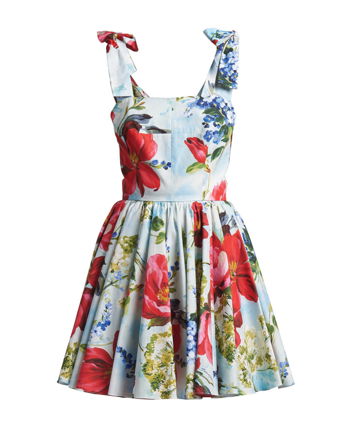 Dolce & Gabbana’s floral print fit-and-flare mini dress is available at Neiman Marcus Fashion Valley. Pair it with the matching “mini-me” girl’s dress, also from D&G, perfect for a “Mommy & Me” Mother’s Day brunch or spring party. 619.306.8851, neimanmarcus.com