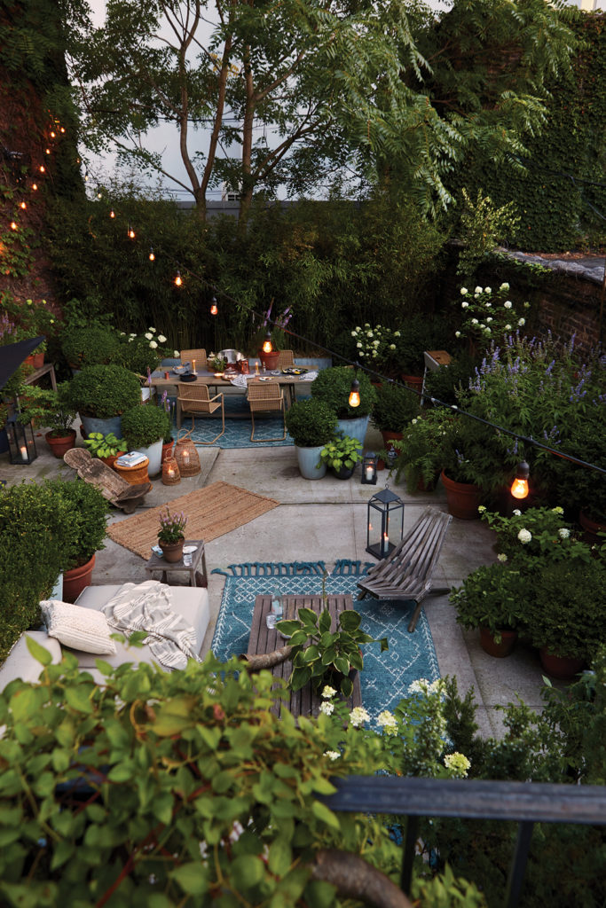 Mel Brazier’s lush backyard is decked out for summer parties