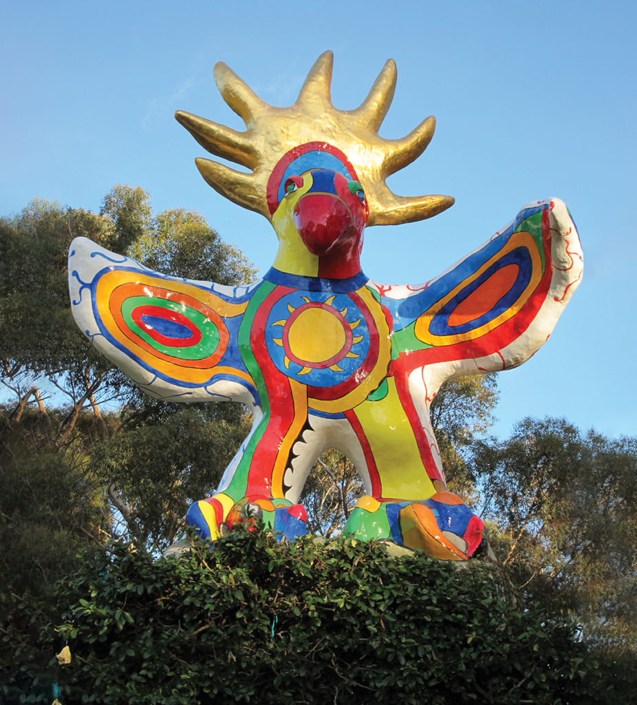 Niki de Saint Phalle’s Sun God was the first piece acquired for the Stuart Collection on the UC San Diego campus. Photo courtesy of Adams / Hansen Photos