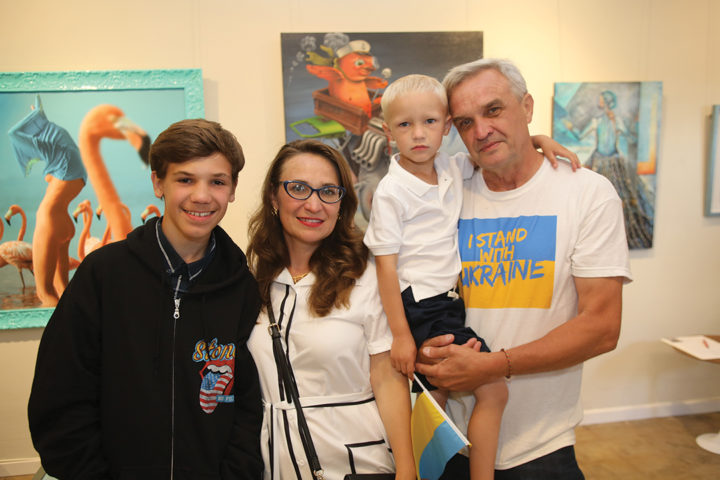 Oksana and Anatolii Mushchenko with Mick and Mark
