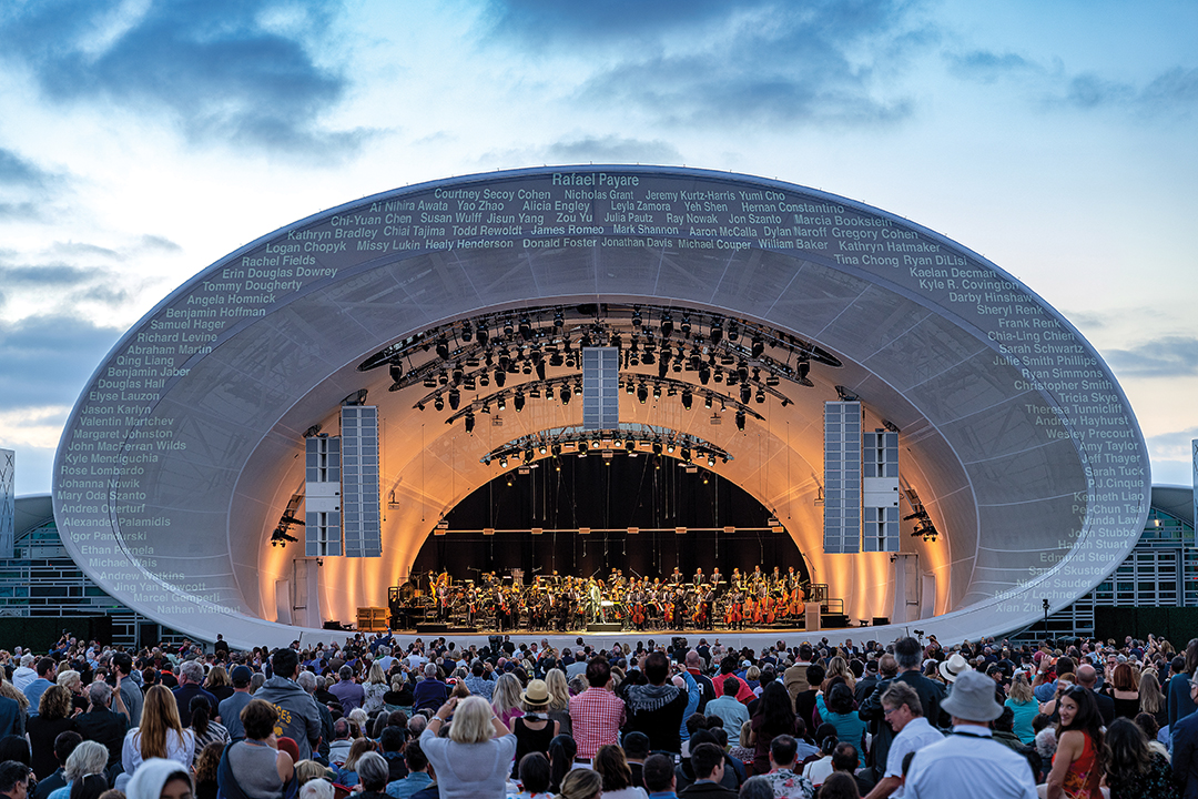 SAN DIEGO - AUG 6, 2021: The Rady Shell at Jacob's Park, with the San Diego Symphony, Gala and Opening Night. Photo: Gary Payne