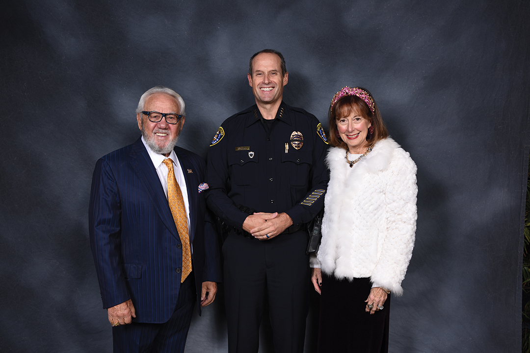 Dan and Barbie Spinazzola with San Diego Police Chief David Nisleit (center)