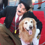 Kevin Weiler as Charlie Chaplin with Hachiko