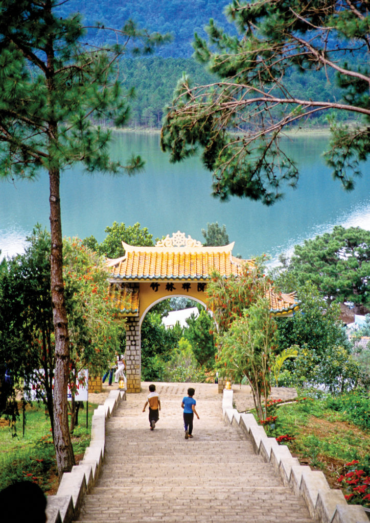 A private guide enables special moments like this one at Vietnam’s Truc Lam Zen Monastery