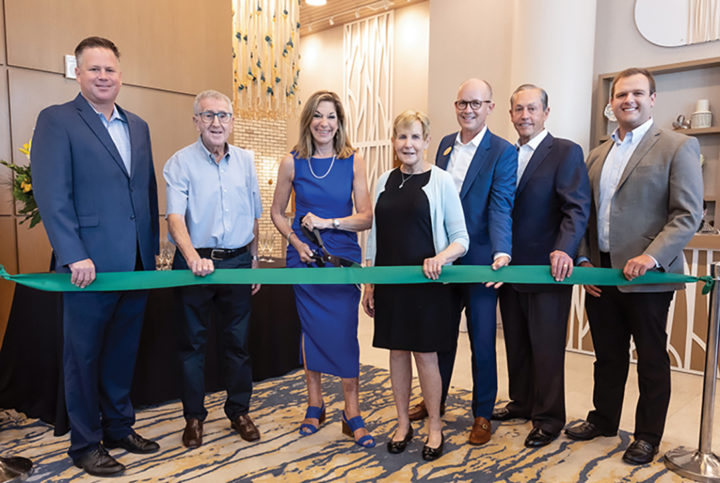 Bob LaFever, Don Weintraub, Patricia Will, Margaret Schoeninger, James Arp, Walter Mischer, and Tom Hughes