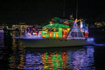 The Coronado Ferry Landing offers a great view of the San Diego Bay Parade of Lights