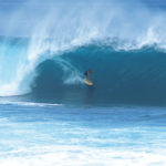 Big wave surfers on the North Shore of Oahu are breathtaking to watch