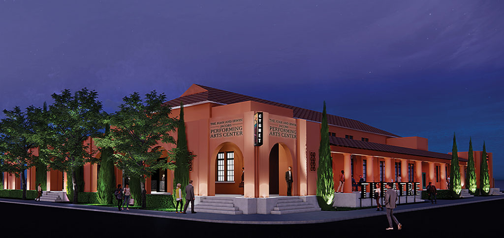 The Joan and Irwin Jacobs Performing Arts Center rendering