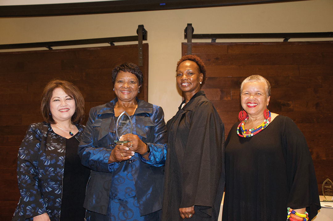2019 Women’s Hall of Fame honorees Jerrilyn Malana, Dorothy Smith, Judge Randa Trapp, and Starla Lewis