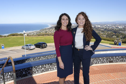 Jennifer Givens, membership program manager of the Mt. Soledad Memorial Association, and Jodie Grenier, CEO of the Foundation for Women Warriors
