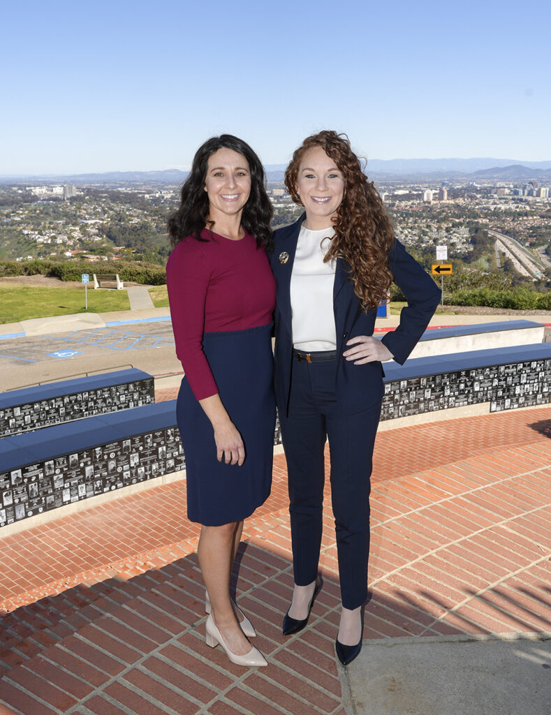 Jennifer Givens, membership program manager of the Mt. Soledad Memorial Association, and Jodie Grenier, CEO of the Foundation for Women Warriors
