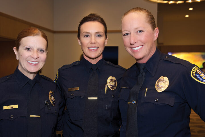 Officer Amber Banning, Sgt. Meghan Biseto, and Officer Wende Eckard