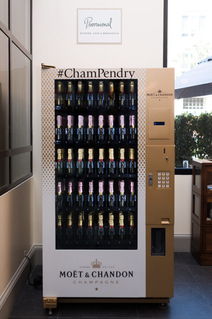 Möet Chandon Champagne vending machine, Provisional Kitchen
