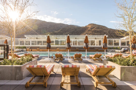 The Rowan is home to the only rooftop pool in the Coachella Valley