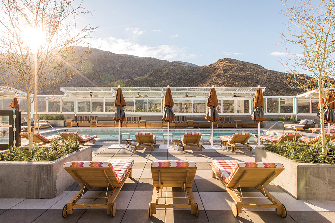 The Rowan is home to the only rooftop pool in the Coachella Valley