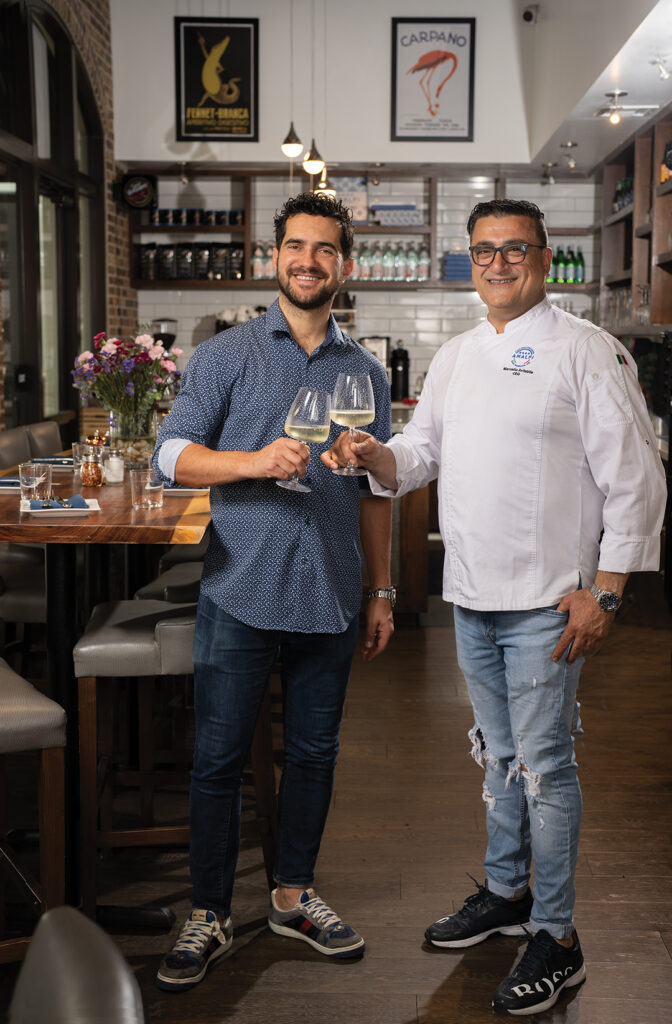 Amalfi Cucina Italiana Co-Founder Emiliano Muslija and Chef Marcello Avitabile