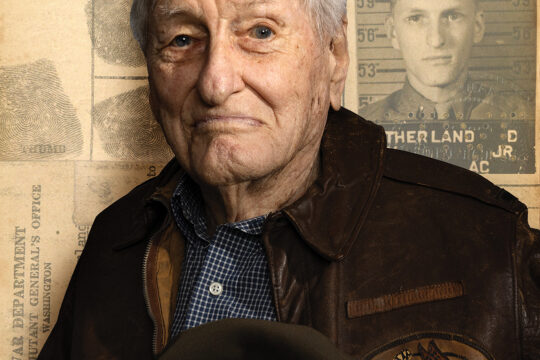 A photo of Belmont Village veteran Bruce Sutherland, shot by Tom Sanders at Belmont Village Cardiff-by-the-Sea, will join a permanent gallery in the residential communities to honor the residents who have served our country