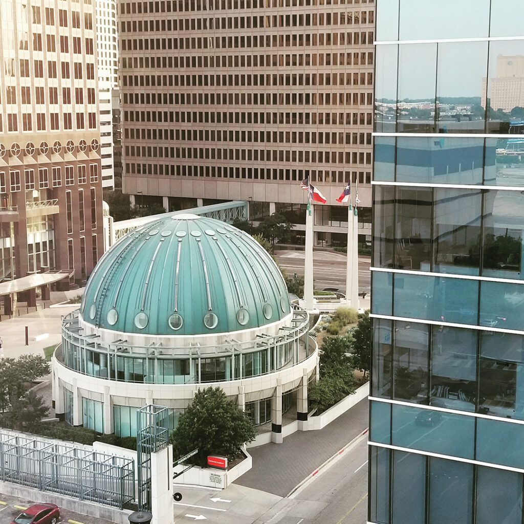 The Rotunda is a landmark in the very walkable Dallas Arts District, which is home to 13 cultural facilities