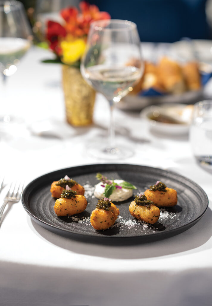 Simultaneously crispy and creamy, Caviar Tater Tots are a must-have starter