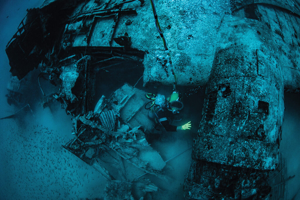 In partnership with Defense POW/MIA Accounting Agency (DPAA), Project Recover and Legion Undersea Services conduct underwater recovery efforts in search of an MIA (Missing in Action) naval aviator onboard a PB2Y Coronado aircraft that was damaged during WW2 while making a hard landing at Ebeye Island, Kwajalein