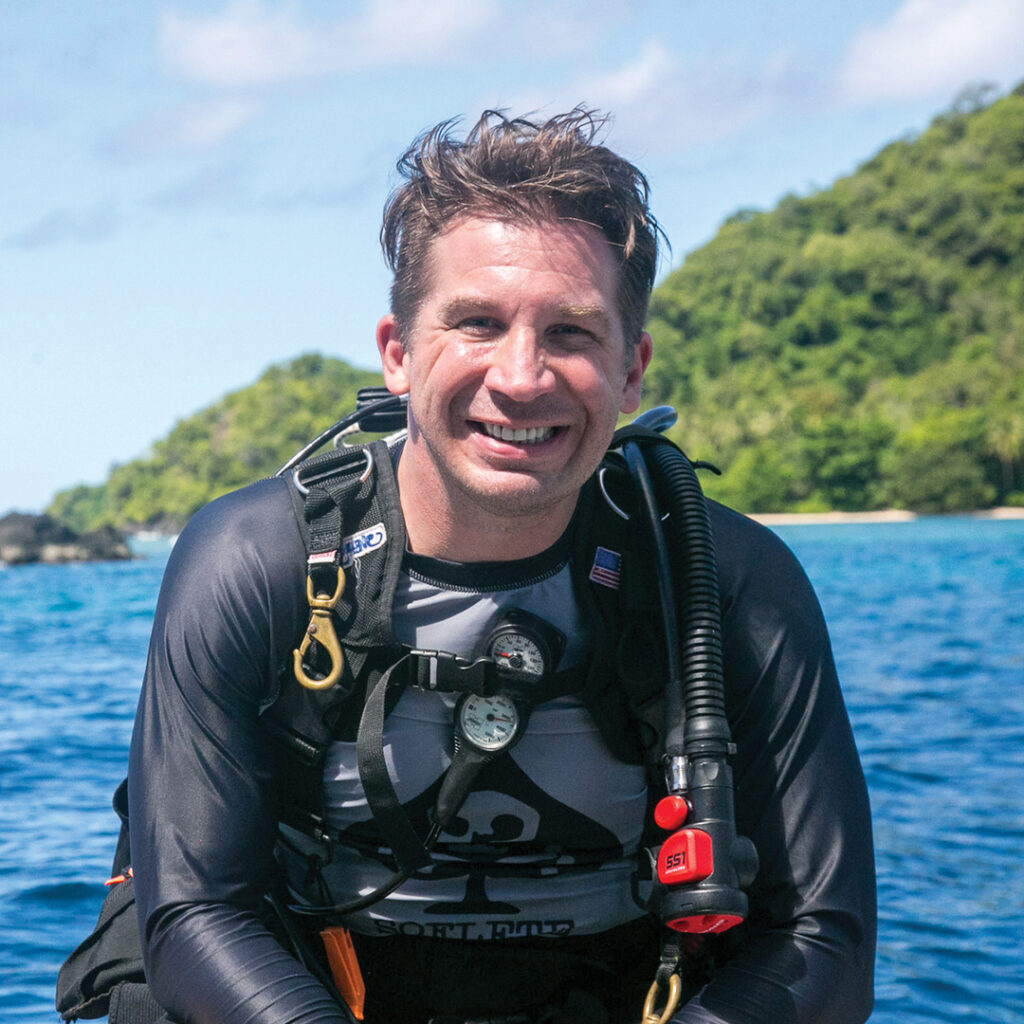 Project Recover President Derek Abbey in Palau