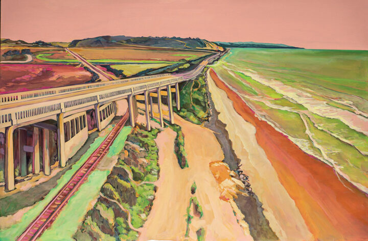 Kate Joiner, The Bridge at Torrey Pines. Acrylic on canvas.