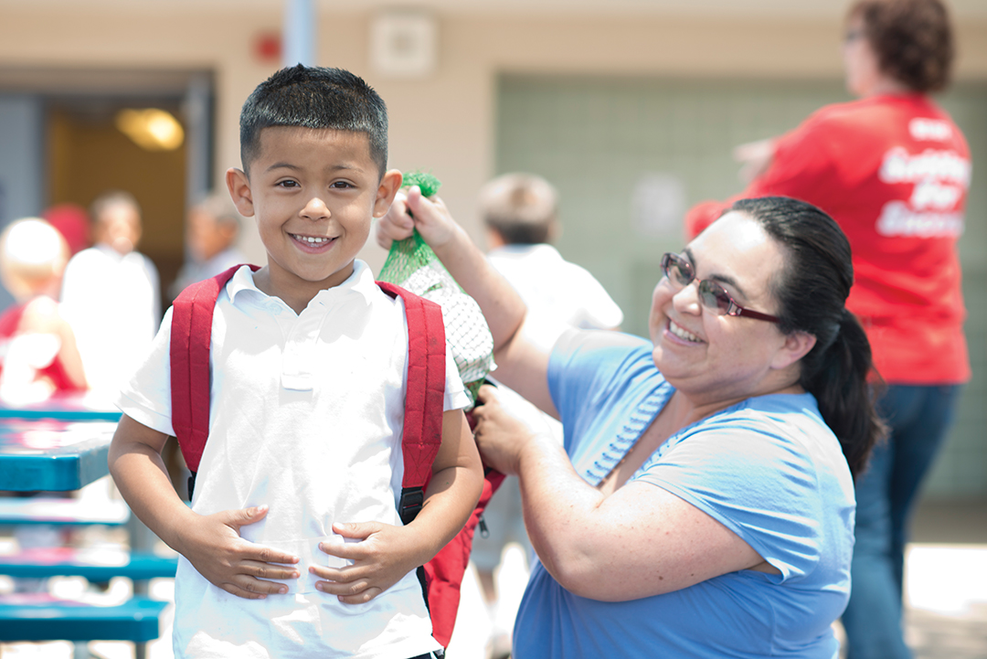 The San Diego Food Bank’s Food 4 Kids Backpack Program provides food to 3,500 elementary school students in the county every month