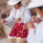 Collqua woman in traditional dress of the Colca Canyon