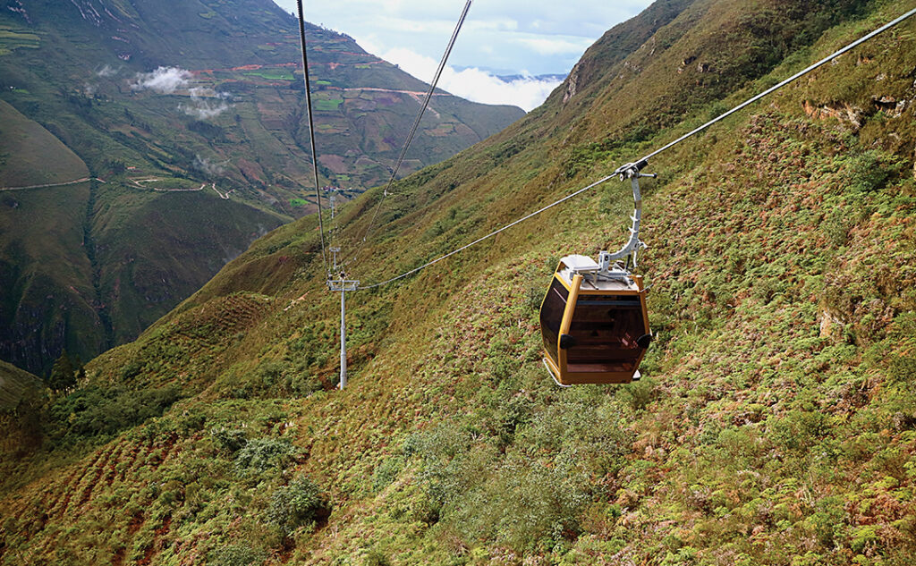 Gondola to Kuelap archaeological site in Northern Peru