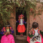 Indigenous people of the Lake Titicaca area in traditional clothing