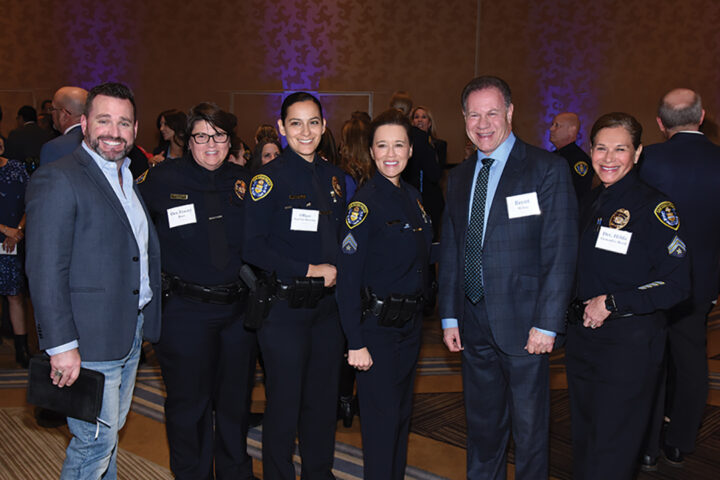 Chris White, SDPD Detective Tracey Barr, SDPD Officer Angelina Martinez, SDPD Detective Sophia Suarez, Brent Wilsey, and SDPD Detective Hilda Gonzalez Reed