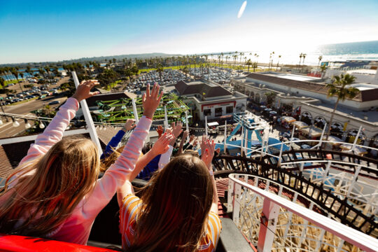 The Giant Dipper Roller Coaster at Belmont Park