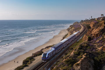 Amtrak’s Pacific Surfliner offers a smooth ride, gracious service, and a wonderful view all the way up the coast