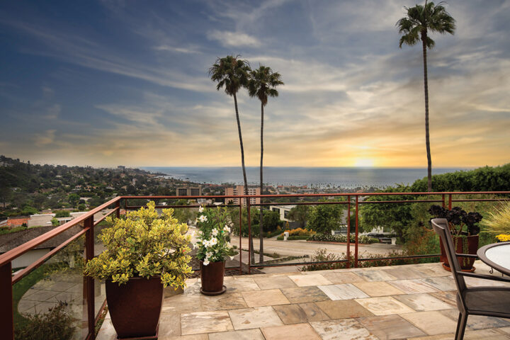 The couple added an expansive terrace to taking in dazzling coastal views