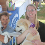 Dana Flach with Ashley and Gwen LaMar with Mary