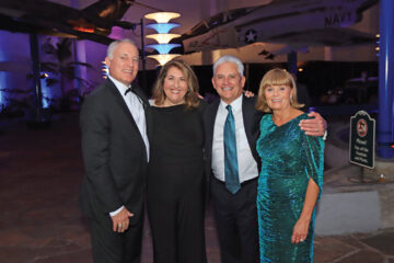 Alan and Jessica Hermann with Rear Admiral Michael Giorgione, CEC, USN (Ret.) and Michele Giorgione