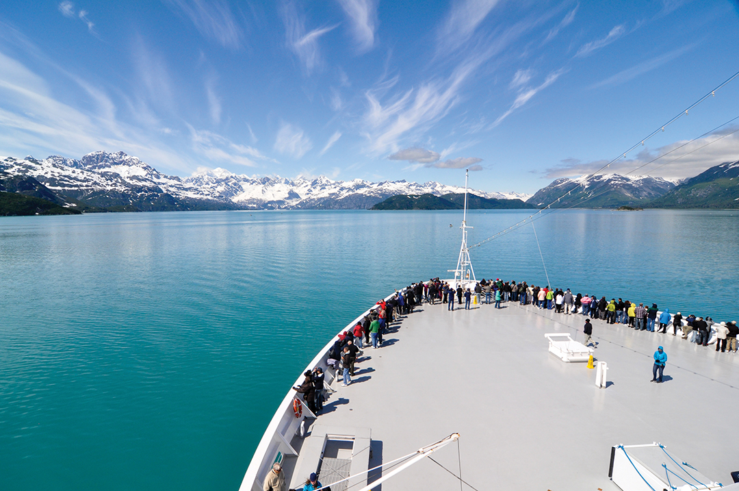 Holland America Line’s 1,432-passenger Zaandam home ports in San Diego in winter, and spends the summer in Alaska’s Glacier Bay National Park