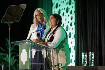 Cool Woman 2024 Pamela Gray Payton with Emerging Leader Girl Scout Nethra Gopalakrishnan