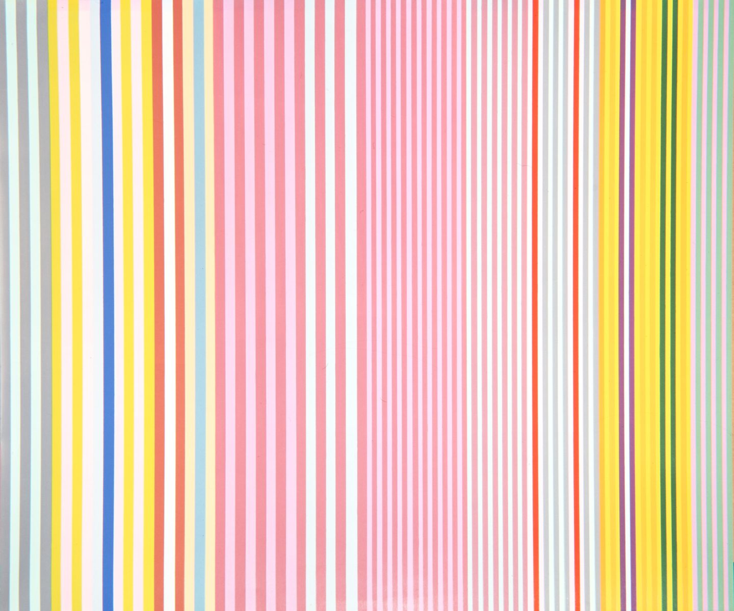 Gene Davis, Halifax, 1970. Screenprint. San Diego Museum of Art, Museum purchase with funds provided by Edwin Binney 3rd, 1972.171. © 2025 Estate of Gene Davis / Artists Rights Society (ARS), New York.